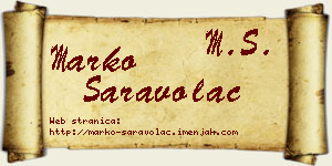 Marko Saravolac vizit kartica